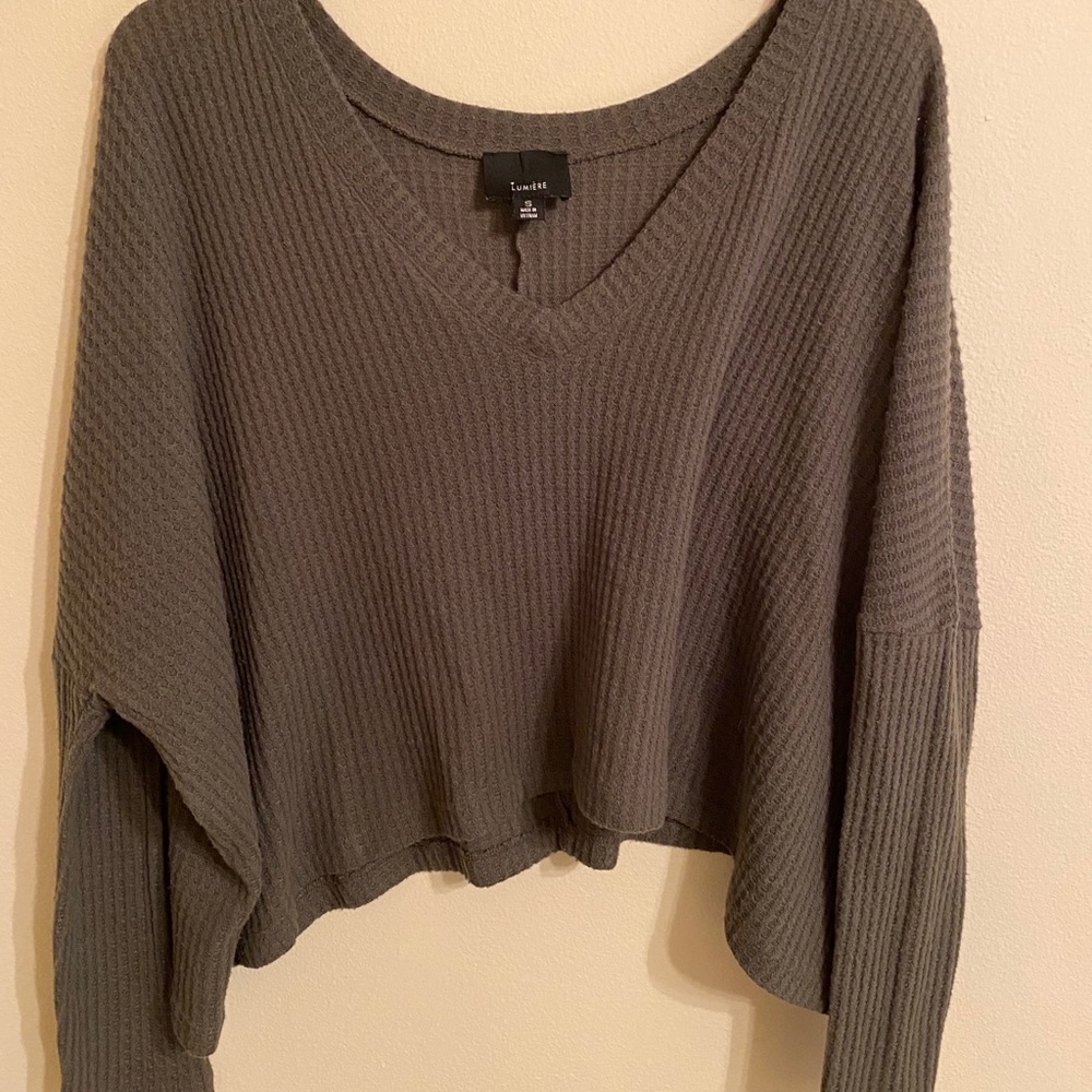 waffle knit crop top